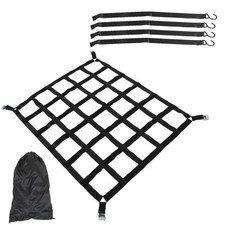 42" x 50" 1100lb Heavy Duty Cargo Net W/ Cam Buckles S-Hooks For Pickup Trucks