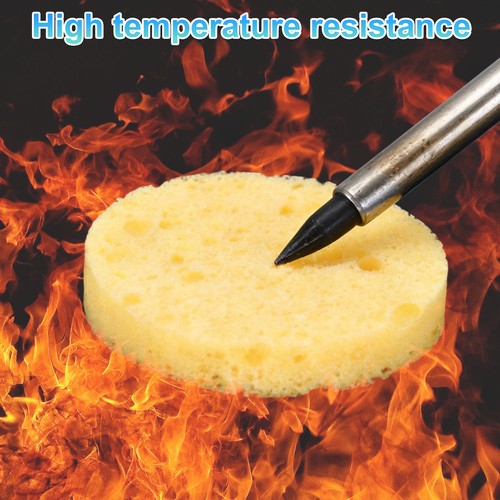12PCS Soldering Sponge 6 x 6cm Square Deep Yellow 10mm T Water Absorption - Afbeelding 5 van 7