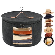 Hat Box,Hat Storage Box,Stackable Round Brim Hats Organizer Bag Container,Lar...