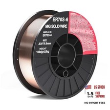 ER70S-6 .030"(0.8 mm) on 10-Pound Spool Carbon Steel Mig Solid 0.030-Inch10 LB