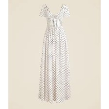 J.Crew Dottie Dress Womens 4 Polka Dot Maxi Preppy Twee Flowy Party Event NWT