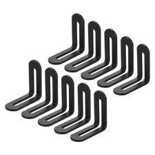 10Pcs Adjustable L-Shape Corner Brace with Slot, 2.28" x 2.28" Bracket, Black