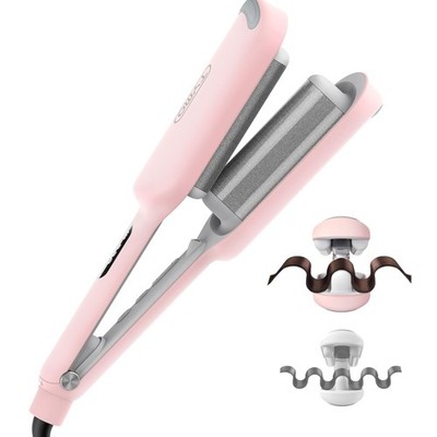 Curling Iron Hair Crimper Waver - ROVY Beach Waves Curling Wand, Ionic Deep W...