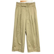 24AW MARGARET HOWELL ORGANIC COTTON TWILL Wide-leg Pants Size 2 Beige Women USED