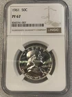 1961 Franklin  Silver Half Dollar  50C  NGC PF67  Brilliant High Gloss Fields