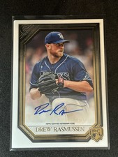 Drew Rasmussen 2021 Topps Gallery Autograph Rookie Card RC #RA-DR Rays Auto SP. rookie card picture