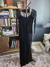 Windsor Long Sleeve  Velvet Dress  With Slit  Size Large