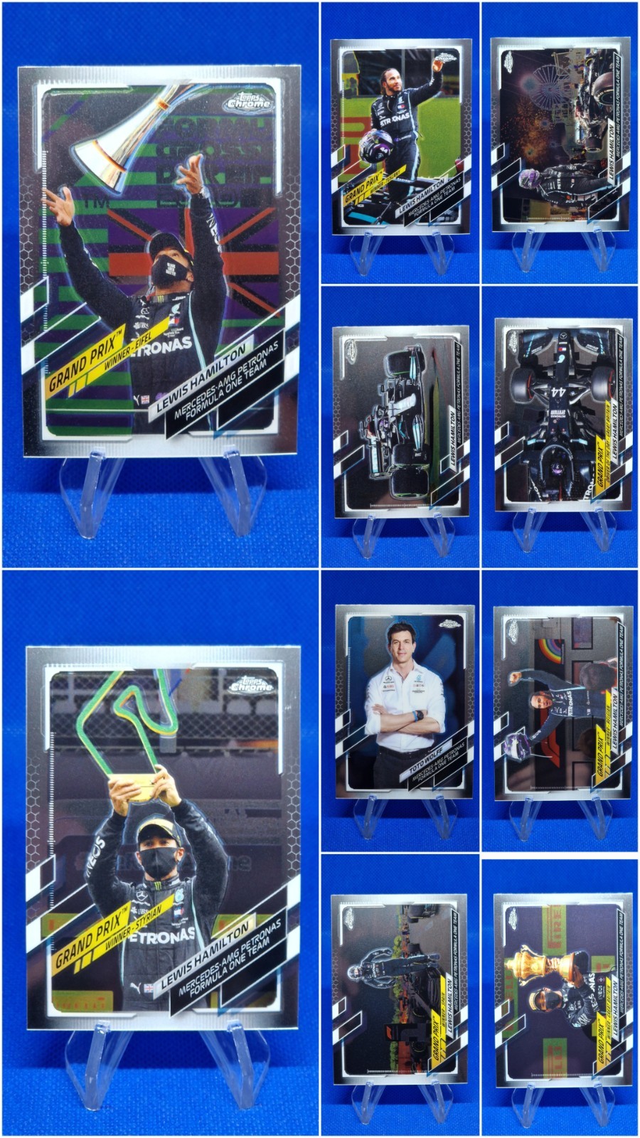 Lewis Hamilton 2020 Topps Chrome F1 #1 Refractor – Geprüftes Sammlerexemplar (Zustand Near Mint 8.5) – Bild 4