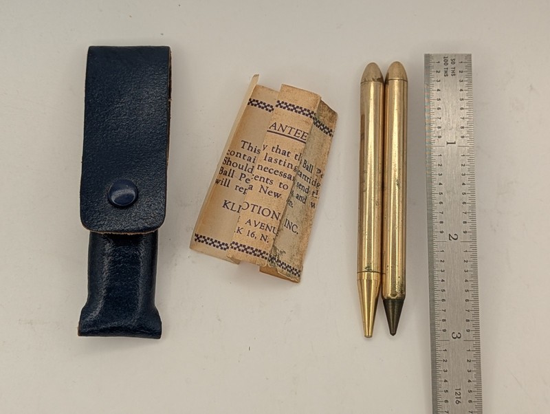 Klik Promotions Inc Smooth Gold Vintage Ballpoint and Pencil Set in Case Working