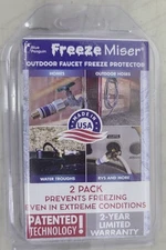Freeze Miser 2 Pack - Outdoor Faucet Freeze Protection -Brand New