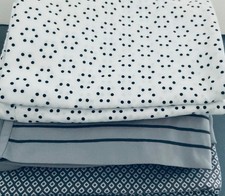 Lot of 3 Pair King Sized Pillowcases Gray White Approx size: 20" x 40"