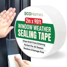Clear Window Weather Sealing Tape - 2 Inch x 90 Ft Insulation for Drafts