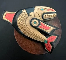 KILLER WHALE WOOD BOX CARVED & SIGNED By ARTIE GEORGE of the Salish Tribe