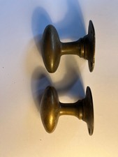 Antique Vintage Brass Door Handles Knobs Patina Egg