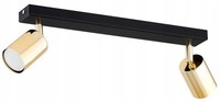 Deckenstrahler Flur Schwarz Gold GU10 Schwenkbar L:40 Cm Deckenspot Wohnzimmer