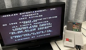 NES ~ ARCH RIVALS ~ Nintendo NES-Q4-AUS Game Cart + Sleeve + Inst + Box Pal A