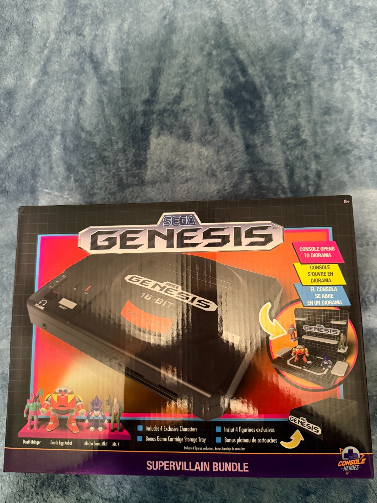 Sega Genesis Display Console - Supervillain Boss Bundle + Sonic 1 Diorama