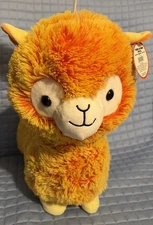 Peek-A-Boo Toys Dolly Llama Yellow, Orange, Stuffed Animal Plush Alpaca Soft 16”