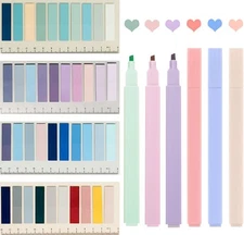 800 Pcs Sticky Book Tabs w/ 6 Pcs Highlighters for Annotating Books Flag Markers