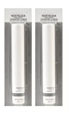 2 NEW Nostalgia 0.27oz Country Cabin Eau De Parfum Spray For Men