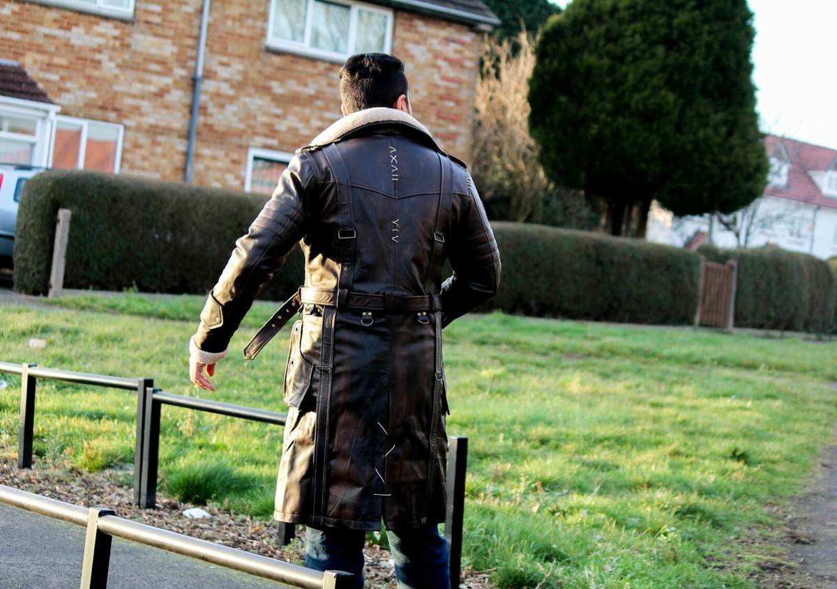 Elder Maxson Fallout Distressed Brown Cowhide Leather Long Coat / XS-5X  u0026amp; Custom | eBay