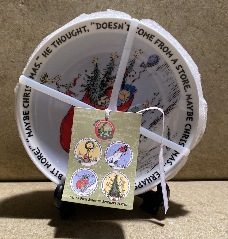 Dr. Suess How The Grinch Stole Christmas Set of 4 Assorted