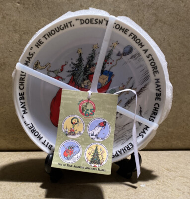 Dr. Suess How The Grinch Stole Christmas Set of 4 Assorted