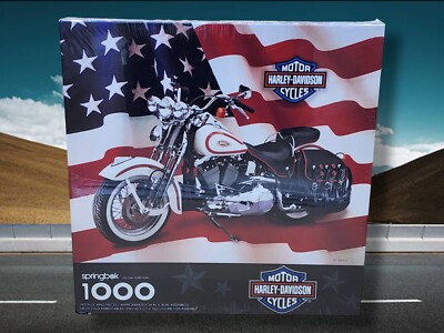1998 Springbok Harley Davidson 1000 Piece 24'' x 30'' Puzzle NEW Factory Sealed!