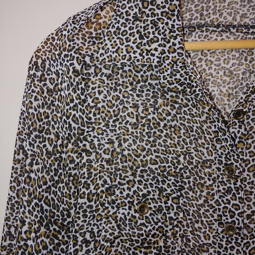 Camisa Lucca Couture con estampado animal frontal manga larga marrón negra talla pequeña - Imagen 2 de 10