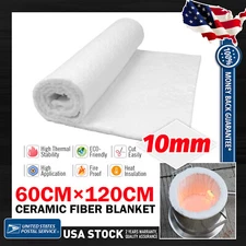 2500F Ceramic Insulation Blanket - 60cmx120cm Fireproof Thermal Protection 10mm