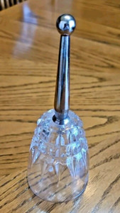 Princess House Crystal Bell W/ Silverplate Handle Made In France Collectible