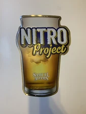 Nitro Project Samual Adams Tin Beer/Mancave Sign 12"X17.5" ~ Pre-Owned
