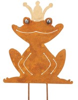 Dekorativer Lustiger Gartenstecker Beetstecker FroschköNig Mit Krone