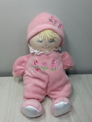 Yangzhou Hengan First Baby Doll pink plush embroidered flowers hat blonde hair