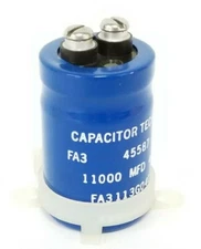CAPACITOR TECHNOLOGY FA3113G040BB1H CAPACITOR 11000 MFD 40 WVDC FA3 45587
