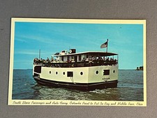 Ohio OH South Shore Auto Ferry, Catawba Point, Put-In-Bay, Middle Bass, ca 1960