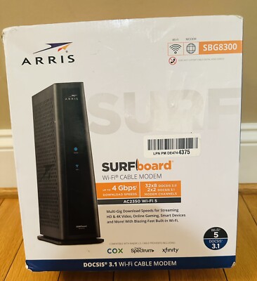 ARRIS SURFboard SBG8300 DOCSIS 3.1 Gigabit Cable Modem & AC2350 Dual Band Wi-Fi