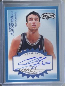 manu ginobili autograph