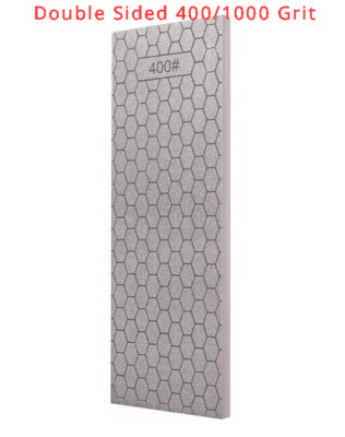 8'' x 3'' Double-Sided Diamond Bench Stone 400# 1000# Grit Kit Sharpening Stone