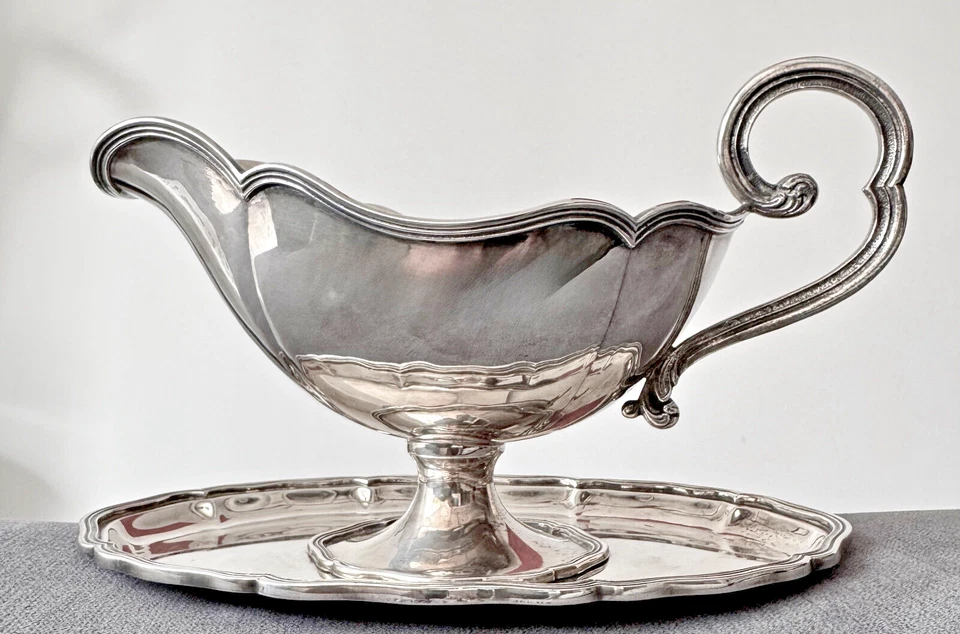 SAUCIERE EN ARGENT MASSIF POINÇON 800 ÉPOQUE 19ème. - Photo 2/4