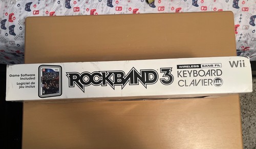 Wii Rock Band 3 Wireless Keyboard Clavier With Game IN Box!!! - Picture 3 of 8