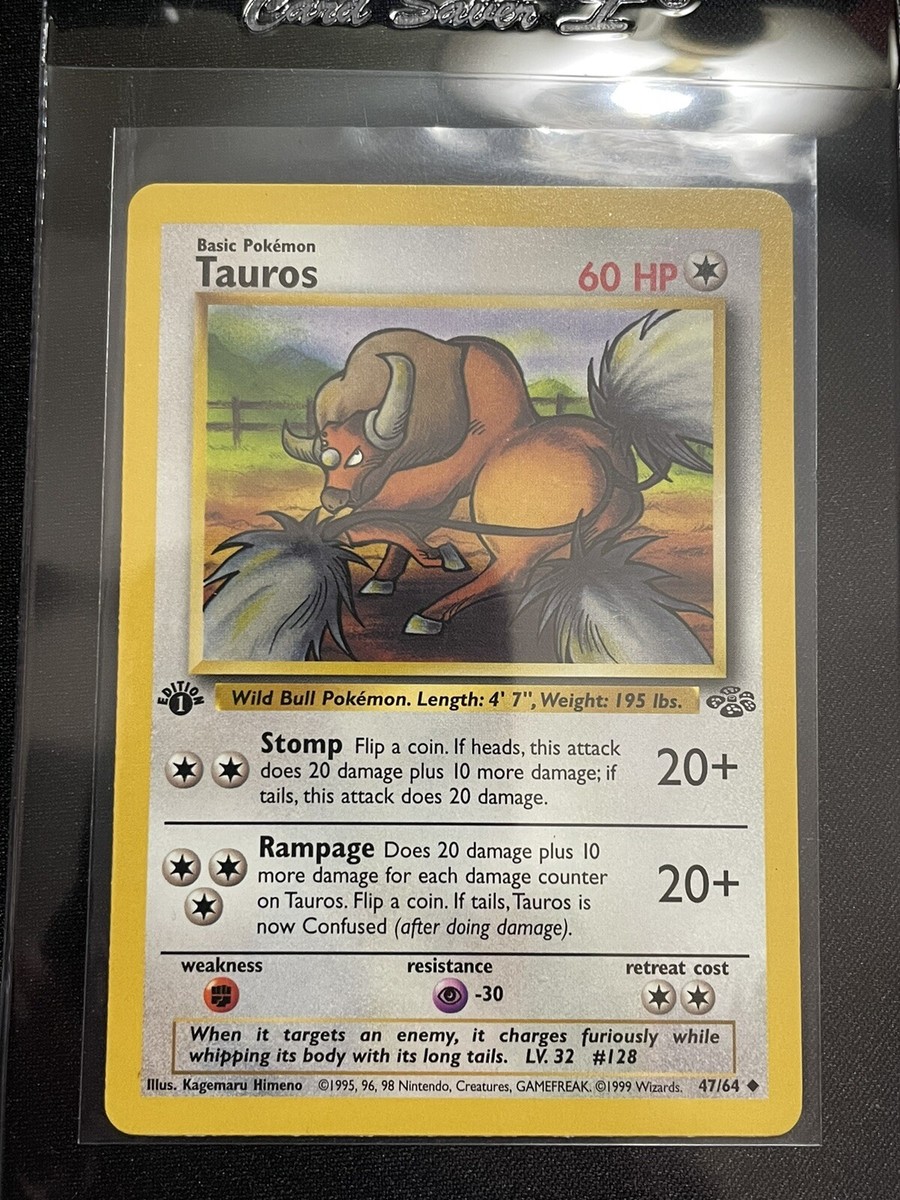 1999 Pokemon 1st Edition Tauros 47/64 - Jungle Set