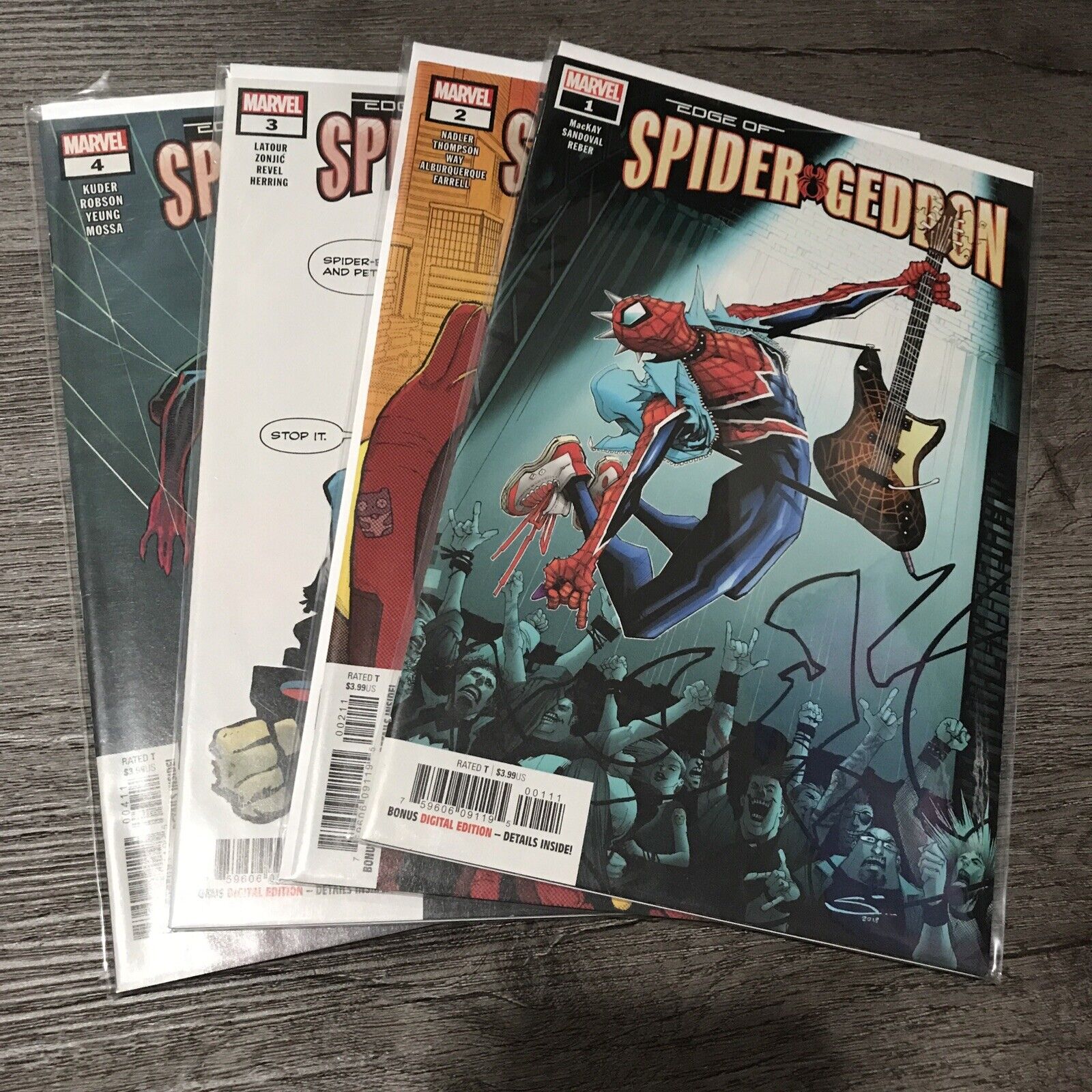 Edge of Spider-Geddon #1-4 1st Print Spider-Punk 1st Punk Hulk 2018 Marvel Comic
