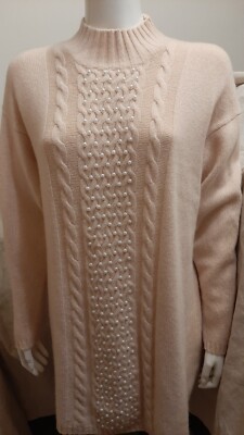 Dolores Pullover Damen  Zopf 75%Wolle 10%Angora  Gr. 38  40 Rosa Wolle vintage
