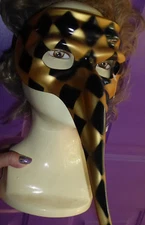 Mask Animals Elephant Long Nose Gold & Black Mardi Gras Tie- on Halloween Party