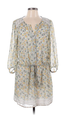 Kookai Dress Sz Large 42 (FR) Ditsy Floral Sheer White Lace Cottage Layered  | eBay