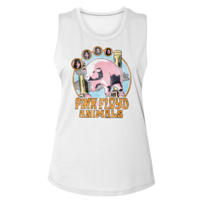 Pink Floyd Animals Women's Muscle Tank Shirt Psychedelic Music