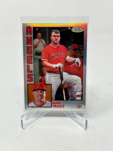 2019 Topps Chrome Mike Trout 1984 35th Anniversary Refractor Card #84TC-17