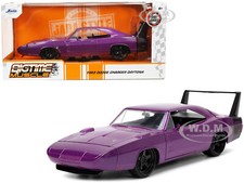 1969 DODGE CHARGER DAYTONA PURPLE METALLIC 1/24 DIECAST MODEL CAR BY JADA 34036