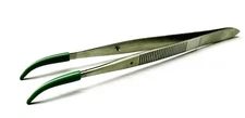 Tweezers Curved Tip Rubber Tips PVC Coated Tip Tweezer Jewelry Laboratory Hobby 